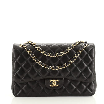 Chanel Classic Double Flap Bag Quilted Lambskin Jumbo