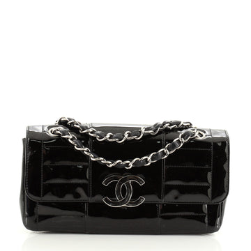 Chanel Vintage CC Flap Bag Horizontal Quilted Patent East West