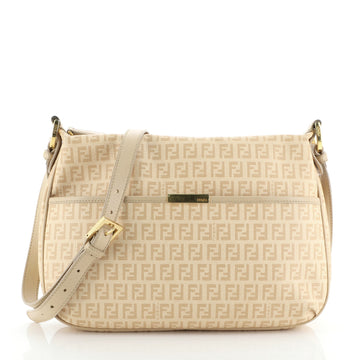 Fendi Front Pocket Messenger Bag Zucchino Coated Canvas Medium