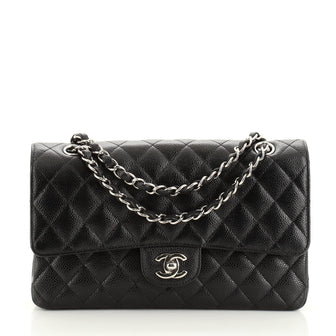 Chanel Classic Double Flap Bag Quilted Caviar Medium