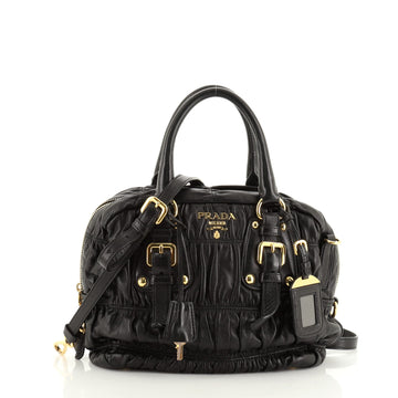 Prada Gaufre Convertible Bowler Nappa Leather Small