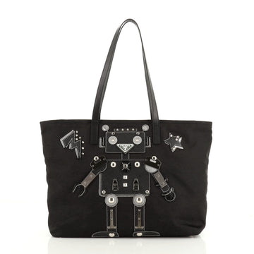 Prada Robot Zip Tote Tessuto Medium