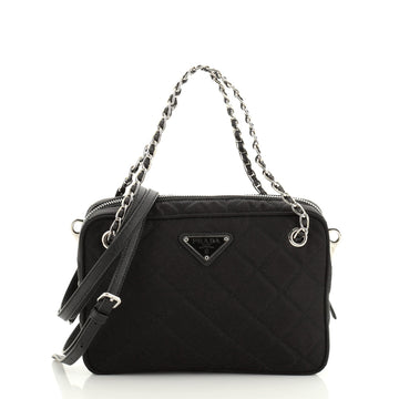 Prada Camera Bag Quilted Tessuto Small