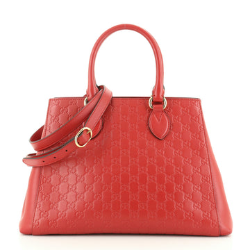 Gucci Soft Signature Convertible Top Handle Bag Guccissima Leather Large