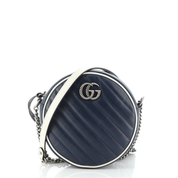 Gucci GG Marmont Round Shoulder Bag Matelasse Leather Mini