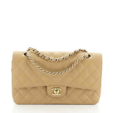 Chanel Vintage Classic Double Flap Bag Quilted Caviar Medium