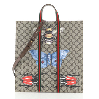 Gucci Convertible Soft Open Tote Printed GG Coated Canvas Tall