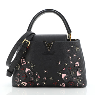 Louis Vuitton Capucines Bag Limited Edition Leather with Applique PM