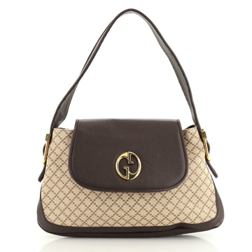 Gucci 1973 Satchel Diamante Canvas and Leather Medium