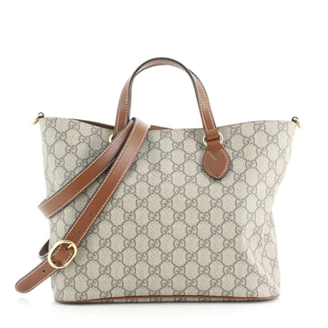 Gucci Convertible Soft Tote GG Coated Canvas Small
