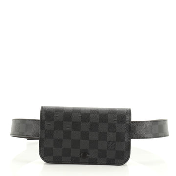 Louis Vuitton Ceinture Pochette Waist Bag Damier Graphite