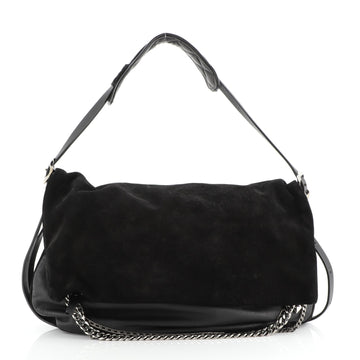 Jimmy Choo Biker Crossbody Bag Leather and Suede Large
