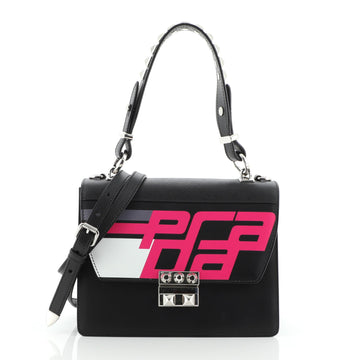 Prada Elektra Top Handle Bag Printed Leather Small