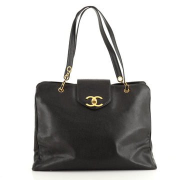 Chanel Vintage Supermodel Weekender Bag Caviar Large