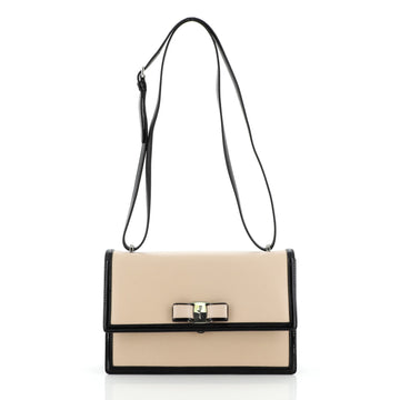 Salvatore Ferragamo Ginny Crossbody Bag Saffiano with Patent Medium