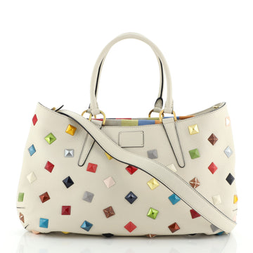 Fendi B. Fab Convertible Tote Studded Leather Medium