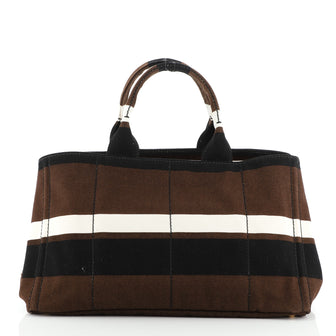 Prada Canapa Tote Printed Canvas Large