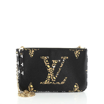 Louis Vuitton Double Zip Pochette Limited Edition Jungle Monogram Giant
