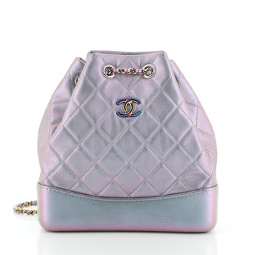 Chanel Gabrielle Backpack Quilted Iridescent Lambskin Small