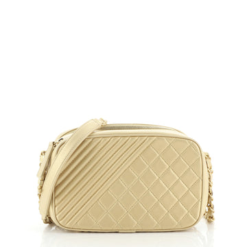 Chanel Coco Boy Camera Bag Quilted Leather Small