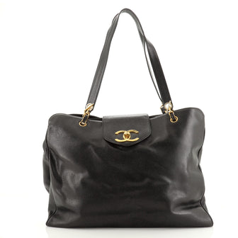 Chanel Vintage Supermodel Weekender Bag Caviar Large