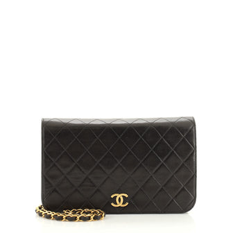 Chanel Vintage Full Flap Bag Quilted Lambskin Medium