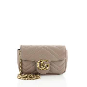 Gucci GG Marmont Flap Bag Matelasse Leather Super Mini