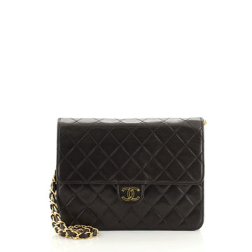 Chanel Vintage Clutch with Chain Quilted Leather Small