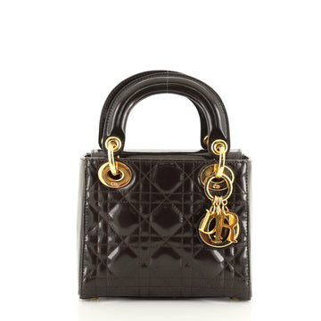 Christian Dior Vintage Lady Dior Bag Cannage Quilt Patent Mini