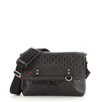 Gucci Messenger Flap Bag Guccissima Rubber