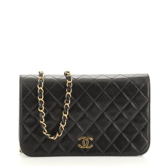 Chanel Vintage Full Flap Bag Quilted Lambskin Medium