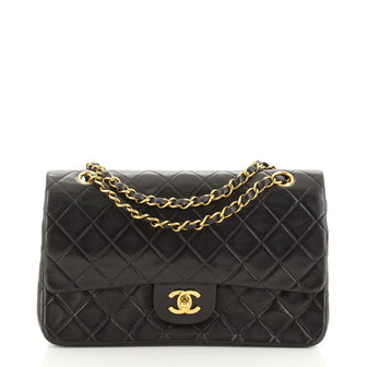 Chanel Vintage Classic Double Flap Bag Quilted Lambskin Medium