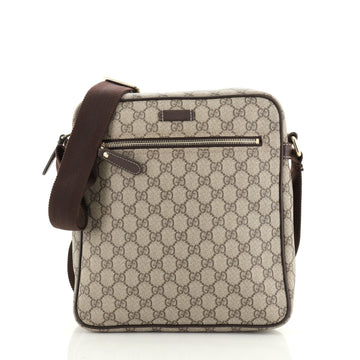 Gucci Front Zip Messenger GG Coated Canvas Medium