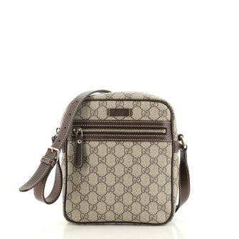Gucci Front Zip Messenger GG Coated Canvas Small
