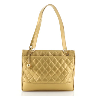 Chanel Vintage Slit Pocket Shoulder Bag Quilted Lambskin Medium