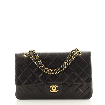 Chanel Vintage Classic Double Flap Bag Quilted Lambskin Medium