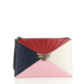 Gucci Queen Margaret Zip Pouch Quilted Leather