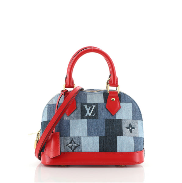 Louis Vuitton Alma Handbag Damier and Monogram Patchwork Denim BB