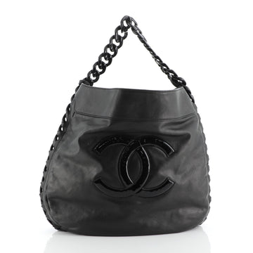 Chanel Resin Modern Chain Hobo Calfskin Large