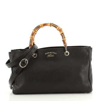 Gucci Bamboo Shopper Boston Bag Leather Medium