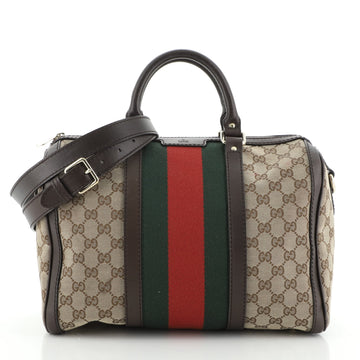 Gucci Vintage Web Boston Bag GG Canvas Medium