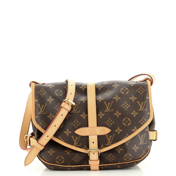 Louis Vuitton Saumur Handbag Monogram Canvas 30