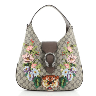 Gucci Dionysus Hobo Embroidered GG Coated Canvas Medium