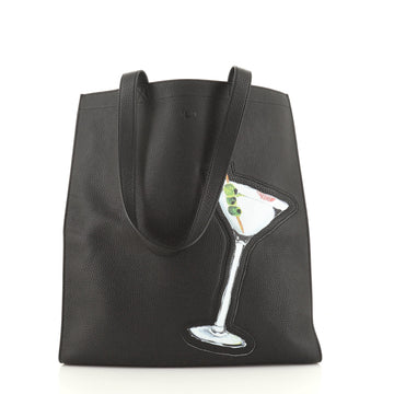 Fendi Logo Shopper Tote Printed Leather