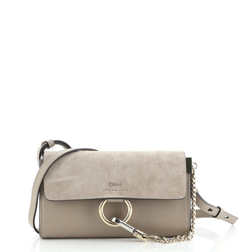 Chloe Faye Shoulder Bag Leather and Suede Mini