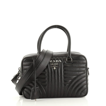 Prada Bowling Bag Diagramme Quilted Leather Medium
