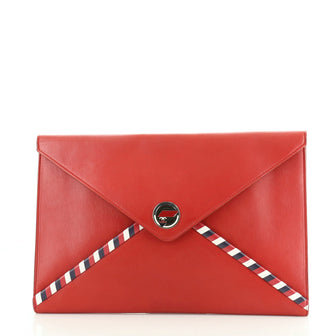 Chanel Airlines Envelope Clutch Lambskin Large