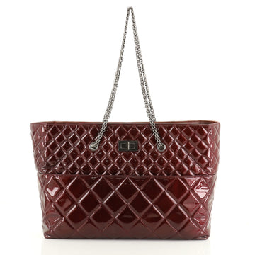 Chanel Reissue Tote Quilted Patent East West