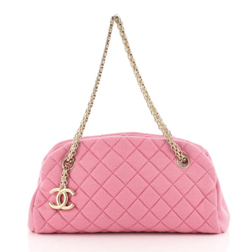 Chanel Just Mademoiselle Bag Quilted Jersey Small