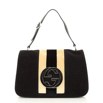 Gucci Blondie Web Flap Bag Velvet Medium